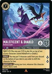 Maleficent & Diablo - Evil Incarnate - Attack of the Vine! - Disney Lorcana card