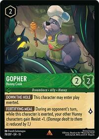 Gopher - Hunny Cook - Attack of the Vine! - Disney Lorcana card