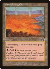 Smoldering Crater - Urza's Saga - Magic: The Gathering card