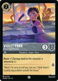 Violet Parr - Force Field Practice - Attack of the Vine! - Disney Lorcana card