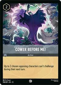 Cower Before Me! - Attack of the Vine! - Disney Lorcana card