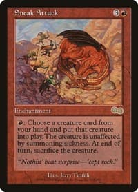 Sneak Attack - Urza's Saga - Magic: The Gathering card