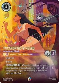 Pocahontas & Meeko - Adventurous Friends (Enchanted) - Attack of the Vine! - Disney Lorcana card