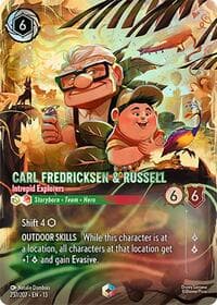 Carl Fredricksen & Russell - Intrepid Explorers (Enchanted) - Attack of the Vine! - Disney Lorcana card