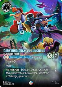 Darkwing Duck & Launchpad - St. Canard's Finest (Enchanted) - Attack of the Vine! - Disney Lorcana card