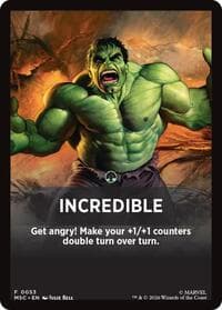 Incredible Theme Card - Commander: Marvel Super Heroes - Magic: The Gathering card