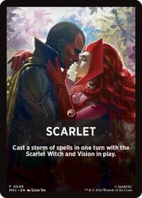 Scarlet Theme Card - Commander: Marvel Super Heroes - Magic: The Gathering card