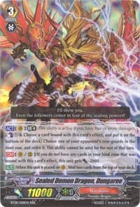 Sealed Demon Dragon, Dungaree - BT08: Blue Storm Armada - Cardfight Vanguard card