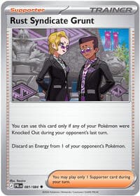 Rust Syndicate Grunt - ME05: Pitch Black - Pokemon card