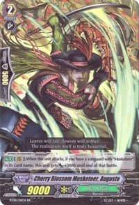Cherry Blossom Musketeer, Augusto - BT08: Blue Storm Armada - Cardfight Vanguard card