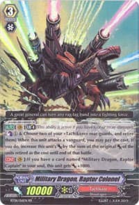 Military Dragon, Raptor Colonel - BT08: Blue Storm Armada - Cardfight Vanguard card