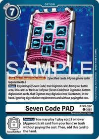 Seven Code PAD - Timeless Bonds - Digimon Card Game card