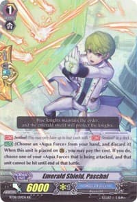 Emerald Shield, Paschal - BT08: Blue Storm Armada - Cardfight Vanguard card