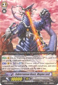 Subterranean Beast, Magma Lord - BT08: Blue Storm Armada - Cardfight Vanguard card
