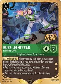 Buzz Lightyear - Providing Cover (Prerelease Promo) - Disney Lorcana Promo Cards - Disney Lorcana card