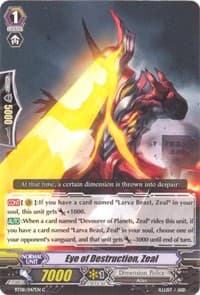 Eye of Destruction, Zeal - BT08: Blue Storm Armada - Cardfight Vanguard card