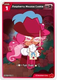 Raspberry Mousse Cookie (001) - The Dark Enchantress War - CookieRun: Braverse TCG card