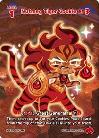 Nutmeg Tiger Cookie (SEC) - The Dark Enchantress War - CookieRun: Braverse TCG card