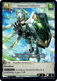 Armored Valkyrie (Curio Foil) - Supporter Pack 4 - Grand Archive TCG card