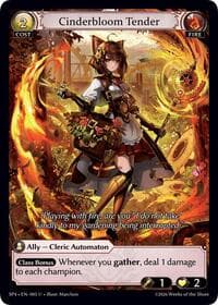 Cinderbloom Tender (Curio Foil) - Supporter Pack 4 - Grand Archive TCG card