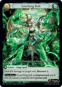 Leeching Bolt (Curio Foil) - Supporter Pack 4 - Grand Archive TCG card