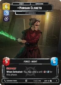 Morgan Elsbeth -Life Abandoned - Ashes of the Empire - Weekly Play Promos - Star Wars: Unlimited card