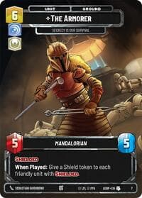 The Armorer - Secrecy is Our Survival - Ashes of the Empire - Weekly Play Promos - Star Wars: Unlimited card