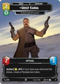 Greef Karga - Ashes of the Empire - Weekly Play Promos - Star Wars: Unlimited card