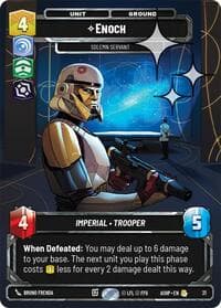 Enoch - Solemn Servant (Foil) - Ashes of the Empire - Weekly Play Promos - Star Wars: Unlimited card