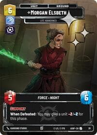 Morgan Elsbeth -Life Abandoned (Foil) - Ashes of the Empire - Weekly Play Promos - Star Wars: Unlimited card