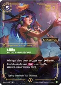 Lillia, Protector of Dreams (Champion) - Riftbound Organized Play Promotional Cards - Riftbound: League of Legends Trading Card Game card