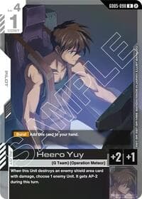 Heero Yuy - Freedom Ascension - Gundam Card Game card