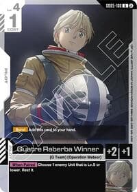 Quatre Raberba Winner - Freedom Ascension - Gundam Card Game card