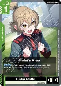 Felsi's Plea - Freedom Ascension - Gundam Card Game card