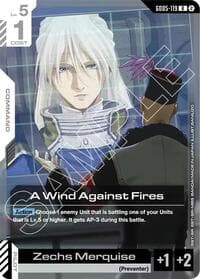 A Wind Against Fires - Freedom Ascension - Gundam Card Game card