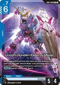 Unicorn Gundam (Destroy Mode) - Deck Build Box Freedom Ascension - Gundam Card Game card
