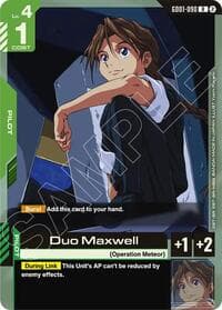 Duo Maxwell - Deck Build Box Freedom Ascension - Gundam Card Game card