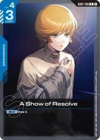 A Show of Resolve - Deck Build Box Freedom Ascension - Gundam Card Game card