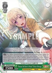 "Because We Want to Protect" Chisato Shirasagi - BanG Dream! 10th Anniversary! Premium Booster - Weiss Schwarz card