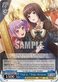 "Clad In..." Rinko Shirokane - BanG Dream! 10th Anniversary! Premium Booster - Weiss Schwarz card