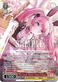 "The Usual, Please" Anon Chihaya (BDR) - BanG Dream! 10th Anniversary! Premium Booster - Weiss Schwarz card