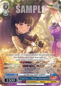 "Clad In..." Rinko Shirokane (BDR) - BanG Dream! 10th Anniversary! Premium Booster - Weiss Schwarz card