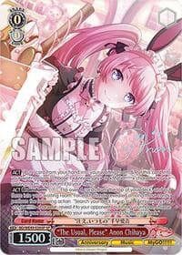 "The Usual, Please" Anon Chihaya (SP) - BanG Dream! 10th Anniversary! Premium Booster - Weiss Schwarz card