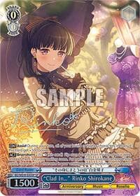 "Clad In..." Rinko Shirokane (SP) - BanG Dream! 10th Anniversary! Premium Booster - Weiss Schwarz card