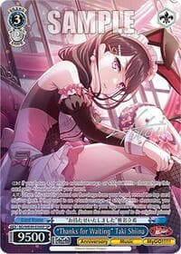 "Thanks for Waiting" Taki Shiina (SP) - BanG Dream! 10th Anniversary! Premium Booster - Weiss Schwarz card
