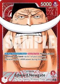 Edward.Newgate (001) (Alternate Art) - The World's Strongest Warriors - One Piece Card Game card
