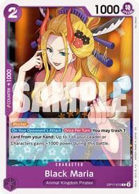 Black Maria - The World's Strongest Warriors - One Piece Card Game card