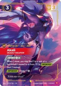 Akali, Deadly Weapon (Alternate Art) - Vendetta - Riftbound: League of Legends Trading Card Game card