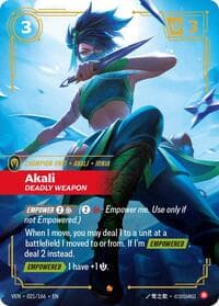 Akali, Deadly Weapon - Vendetta - Riftbound: League of Legends Trading Card Game card