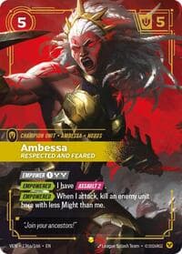 Ambessa, Respected and Feared (Alternate Art) - Vendetta - Riftbound: League of Legends Trading Card Game card